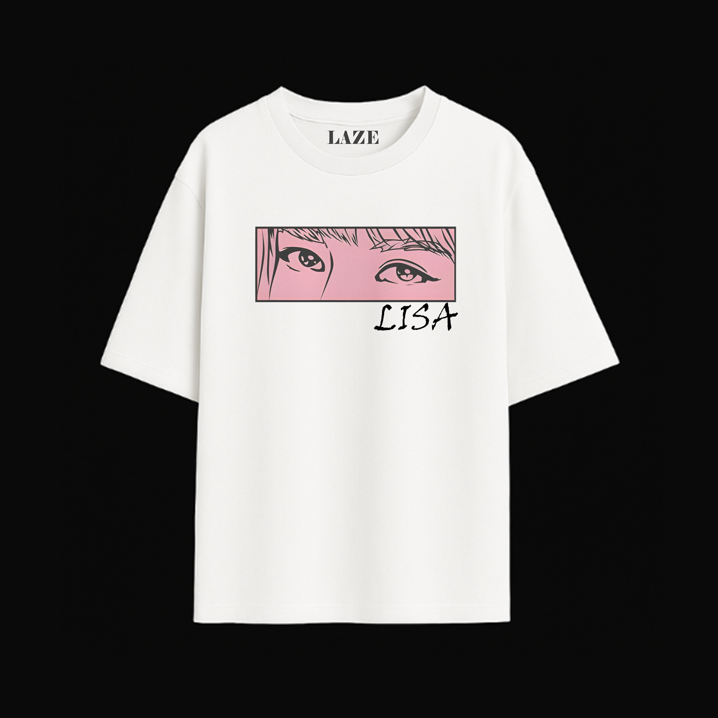 LISA 'Peeking Eyes' Oversized Graphic Tee