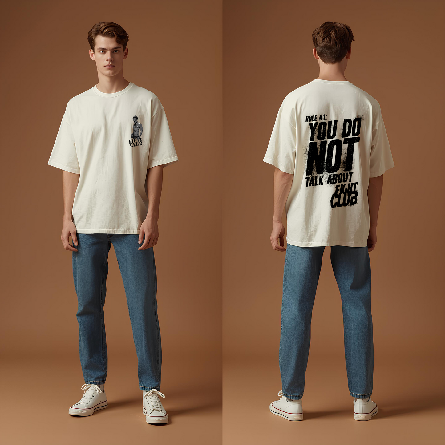 Oversized Off-White Fight Club Tee – LAZE Premium Streetwear