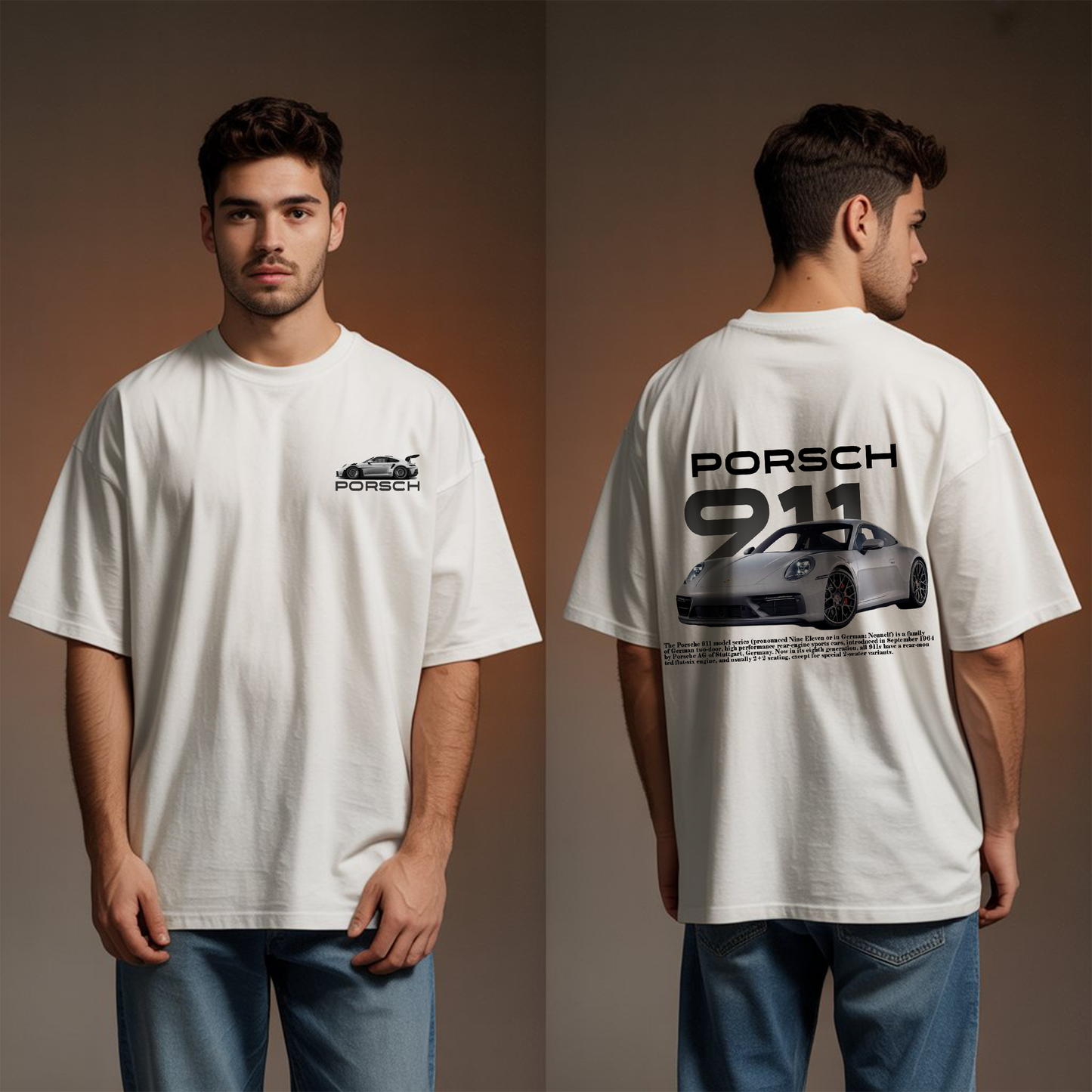 Porsche 911 Oversized T-Shirt – White