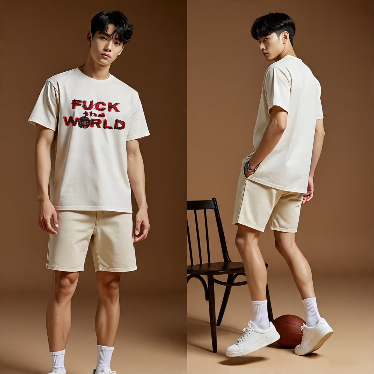 FTW Off-White Oversized Graphic Tee by LAZE – Unisex Streetwear