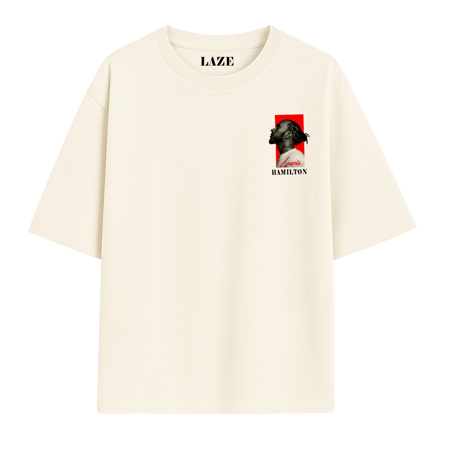 Lewis Hamilton Off-White Oversized Tee – LAZE Streetwear Edition