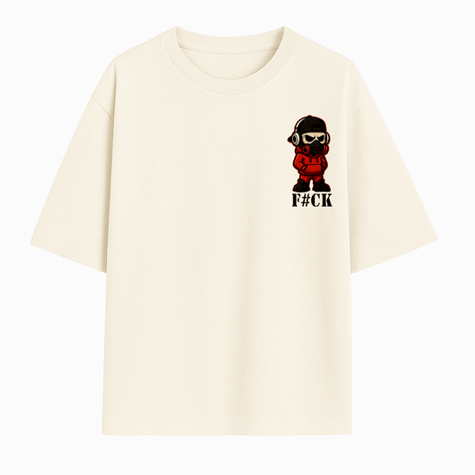 Off-white Oversized “Fuck What They Think” T-Shirt — Bold Back Print