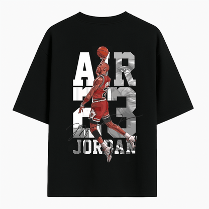 Black Oversized Jordan Graphic T-Shirt – Air 23 Streetwear Edition