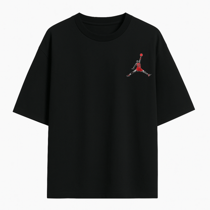 Black Oversized Jordan Graphic T-Shirt – Air 23 Streetwear Edition